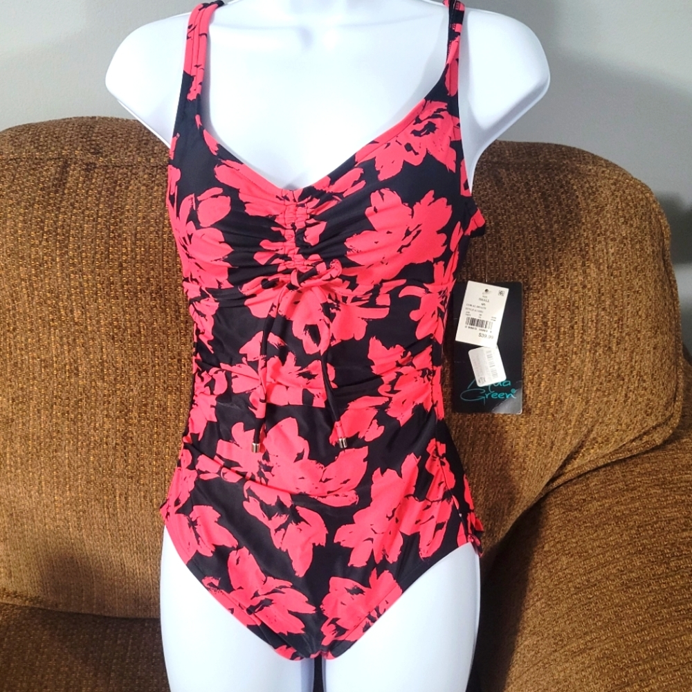 Aqua green Coral beach small one piece bathing swim suit